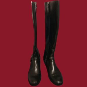 Vía spiga kasey tall riding boots leather size 6.5M black color